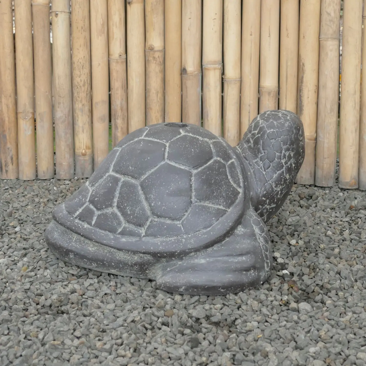  Product image 6 of the product “Turtle umbrella stand made of cast stone with diameter 4.5cm, deep hole 25cm and height 28cm (without plastic pipe inside) ”